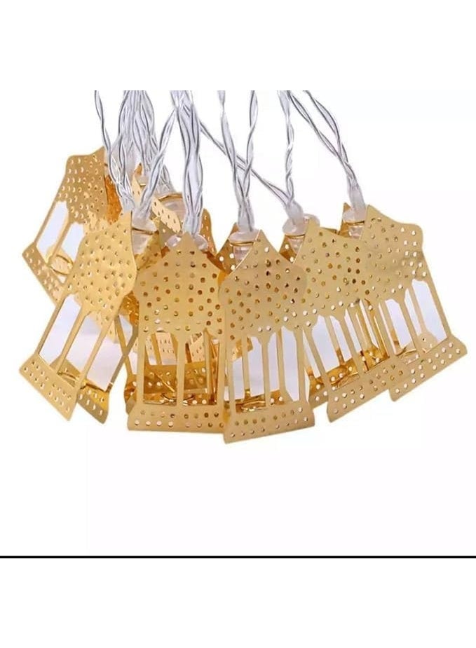 فرع رمضان كريم مضيء مصنوع من النحاس بسلك سيليكون متين بطول 3 مترتصميم فاخر بإضاءة دافئة تضفي لمسة روحانية على ديكور المنزل مثالي للتزيين في ليالي رمضان والمناسبات (Elc) - Image 4